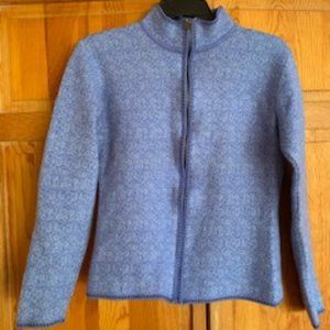 Ski Sweater Wool Zip Cardigan -  Neve Vintage